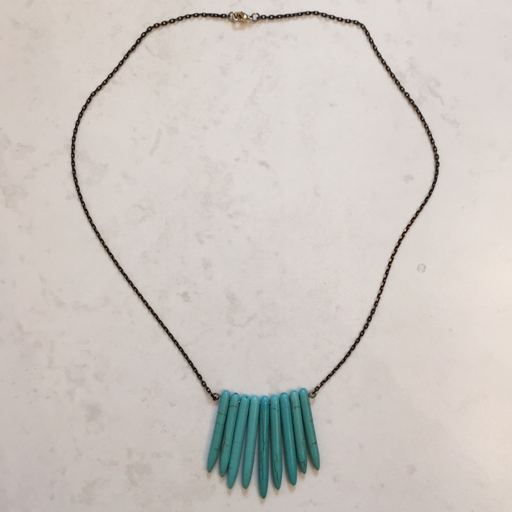 Turquoise Boho Chain Necklace